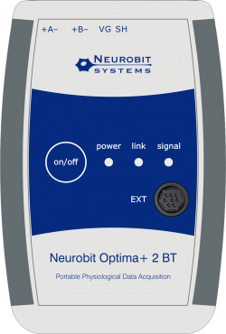 Neurobit Optima+ 2 BT - Equipo portátil para la medición del neurofeedback, boifeedback y las señales fisiológicas