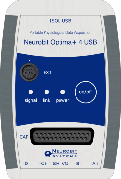 Neurobit Optima+ 4 USB - Equipo porttil para la medicin de neurofeedback, boifeedback y la medicin de las seales fisiolgicas 