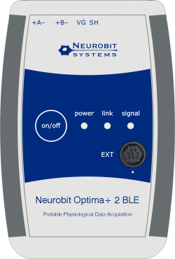 Neurobit Optima+ 2 BLE - quipement portable pour le neurofeedback, le biofeedback et la mesure de signaux physiologiques
